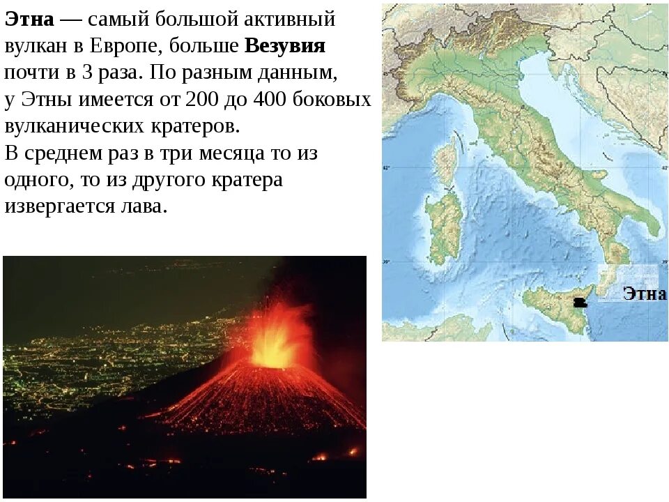В какой стране находится вулкан этна