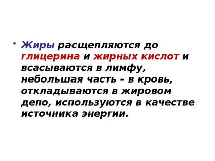 Жиры расщепляются ферментами какими