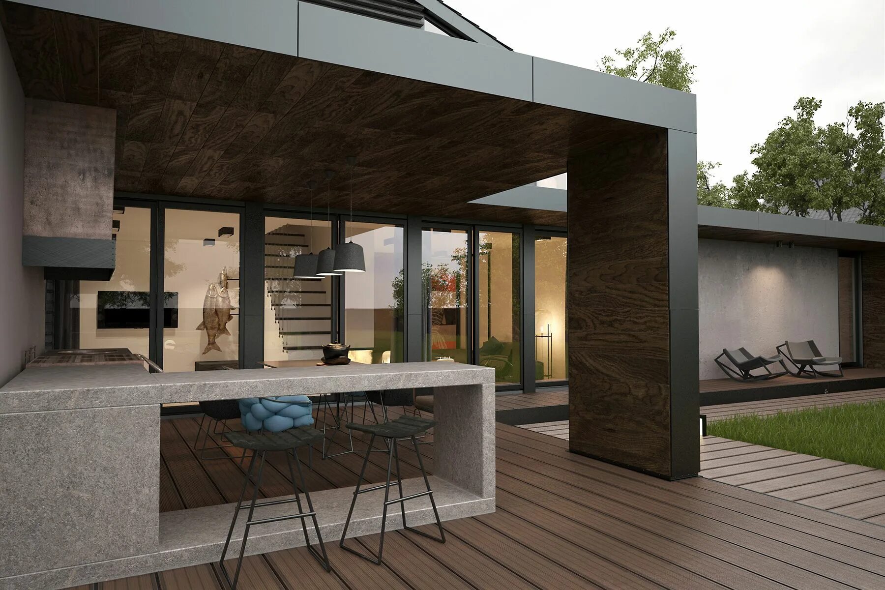 quincho Outdoor kitchen, Outdoor rooms, New homes