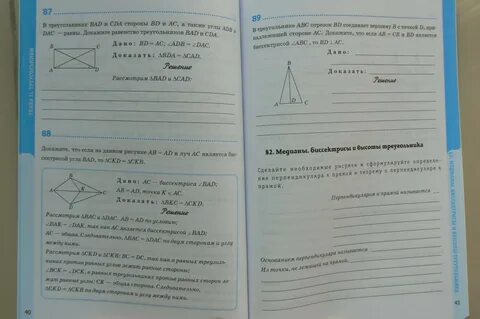 Рабочая тетрадь по геометрии 7 класс