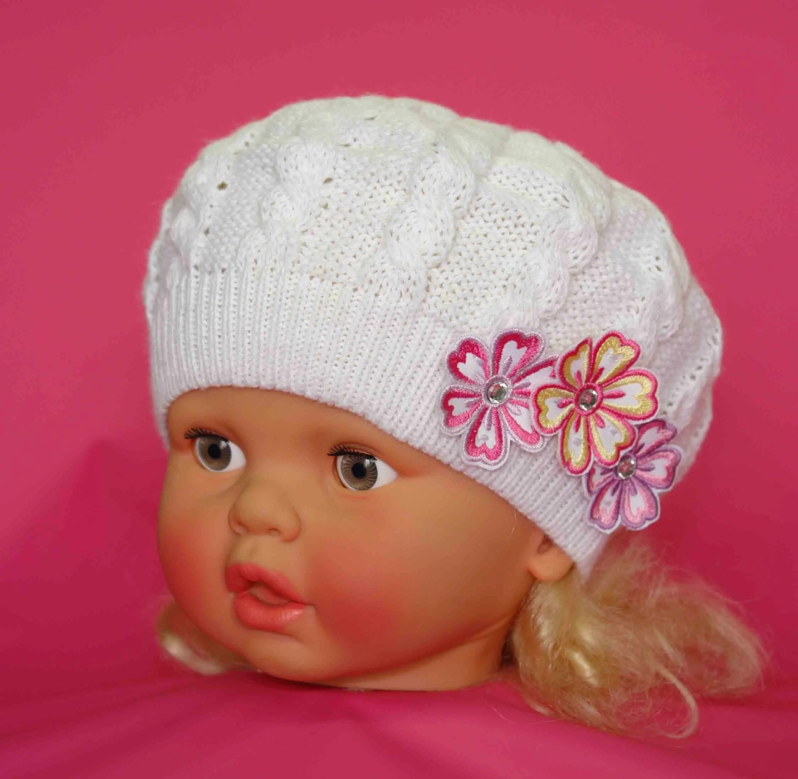 Вязаные беретки для девочек. Берет девочке 2 года. Берет для девочки. Берет девочке 2 года. Берет девочке 2 года.