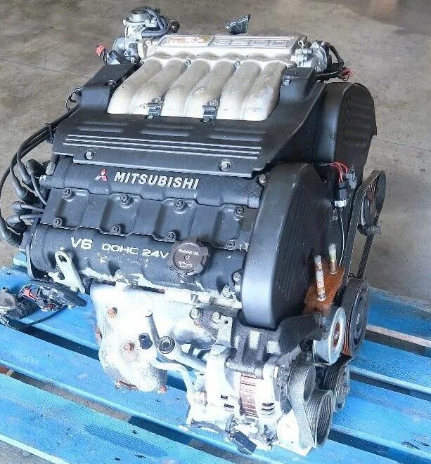 Контрактные мицубиси. Двигатель Mitsubishi 6g74. Mitsubishi 6g74 v6 3.5. 6g74 DOHC 3.5. Двигатель Мицубиси в 6g74 MPI.