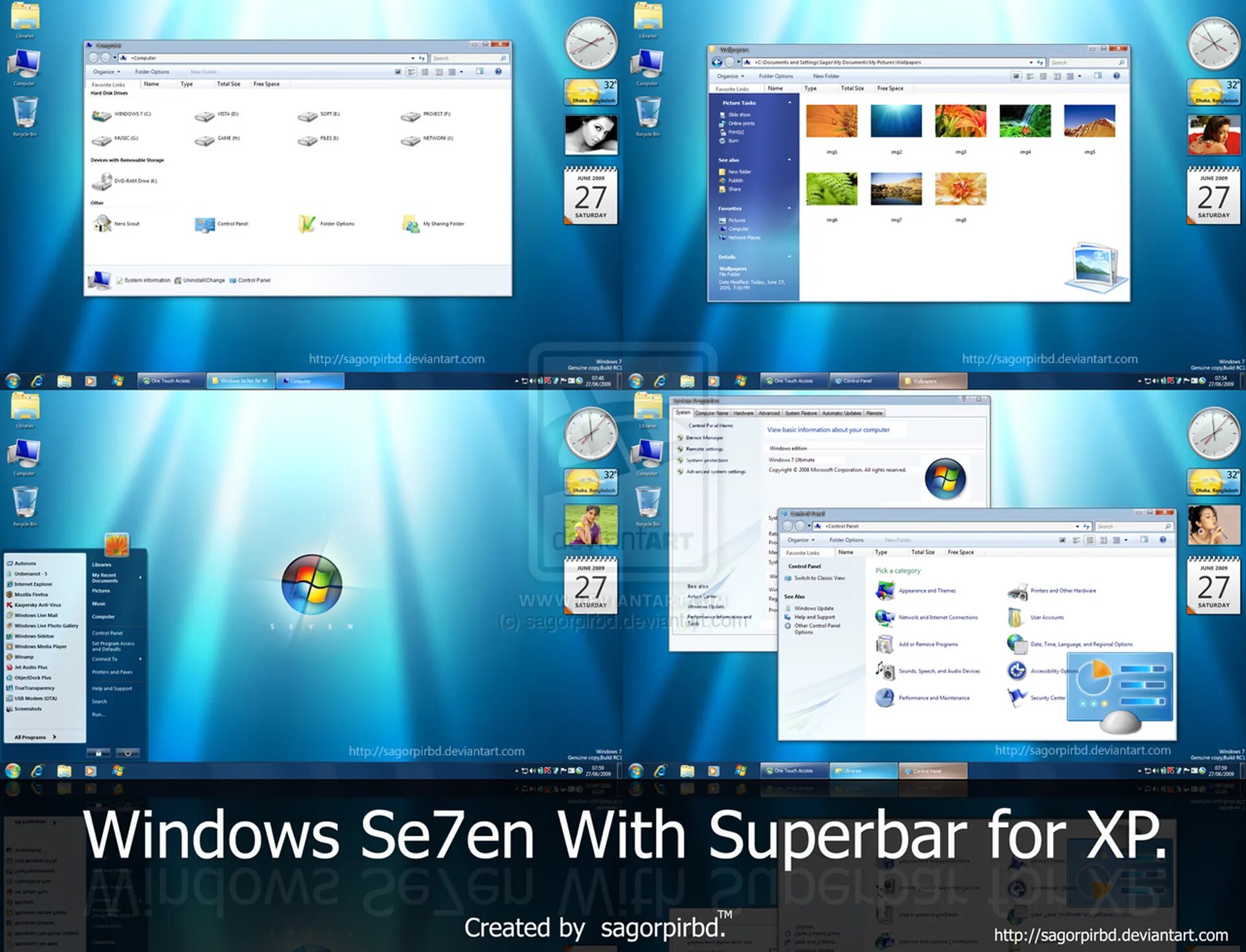 Тема windows 10 для windows xp. Windows 7 стиль. Windows XP В стиле Windows 7. Windows se7en. Windows se7en 2009