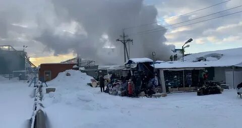 Пожар на центральном рынке