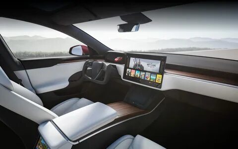 салон - фото. салон Tesla Model S 2021 - 2022. 