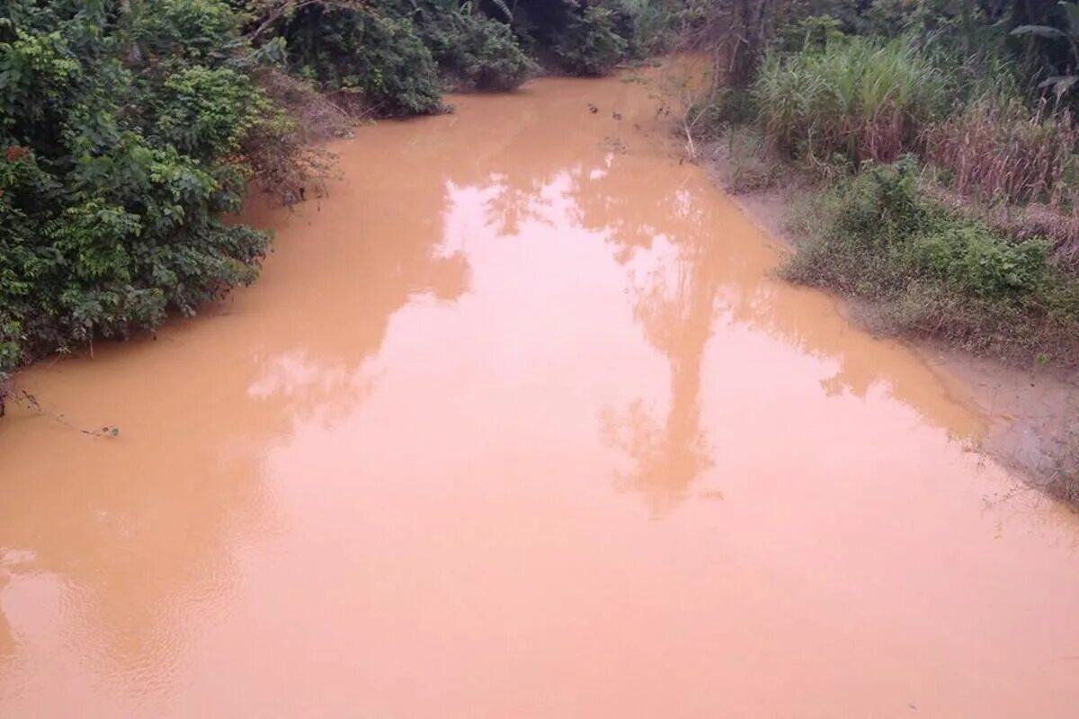 Мутный цвет воды. Грязная вода.