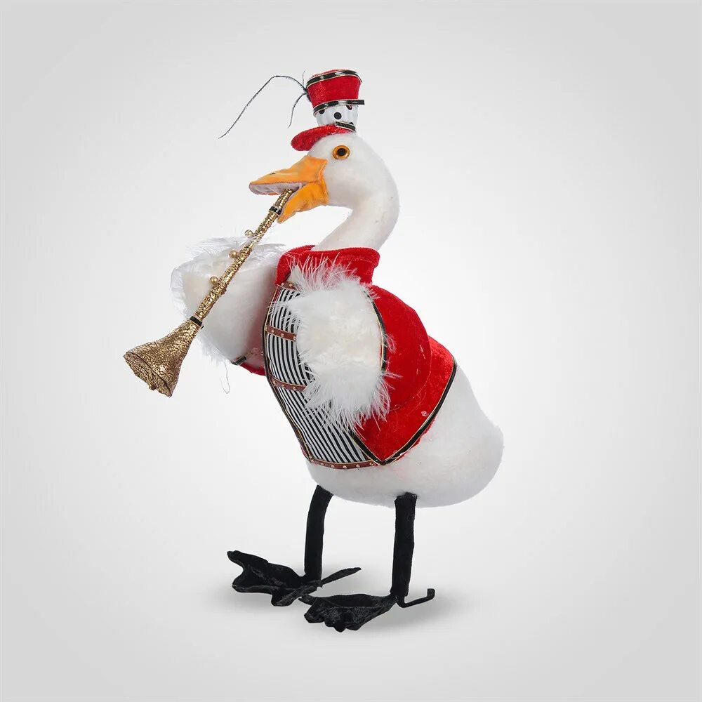 Открытка с гусем новогодняя. Гусь в новогодней шапке. Утка в новогодней шапке. Утка в новогоднем колпаке. Новогодний гусь.