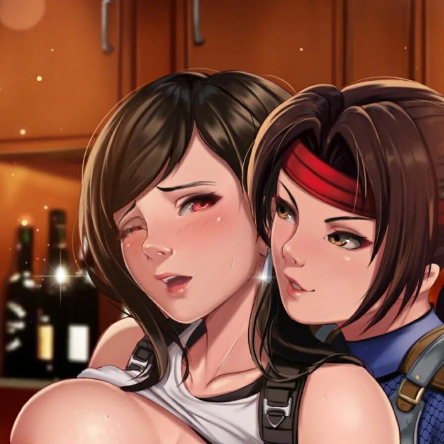 Jessie Tifa. Jessie x Tifa. Тифа и Айрис futanari. D lesbian