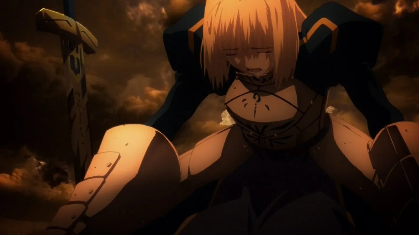 Welcome to your fate end of the. Артурия Пендрагон смерть. Fate stay Night смерть Сейбер. Аниме судьба Зеро. Сейбер Берсеркер.