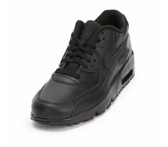 Кожаные кроссовки осень. Nike Air Max 90 Leather (GS). Nike Air Max 90 Leather Black. Nike Air Max 90 мужские черные зимние. Осенние кроссовки мужские найк.