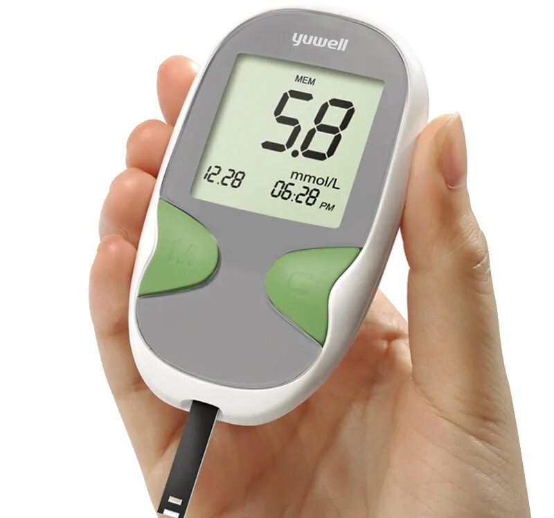 Тест для измерения сахара в крови. Глюкометр. Прибор для измерения сахара. Аппарат для измерения диабета. Аппарат для измерения Глюкозы.