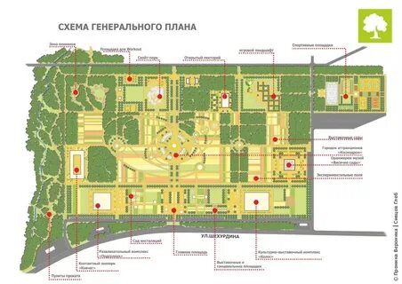 Карта краснодарского парка