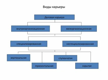 Выберите виды карьеры