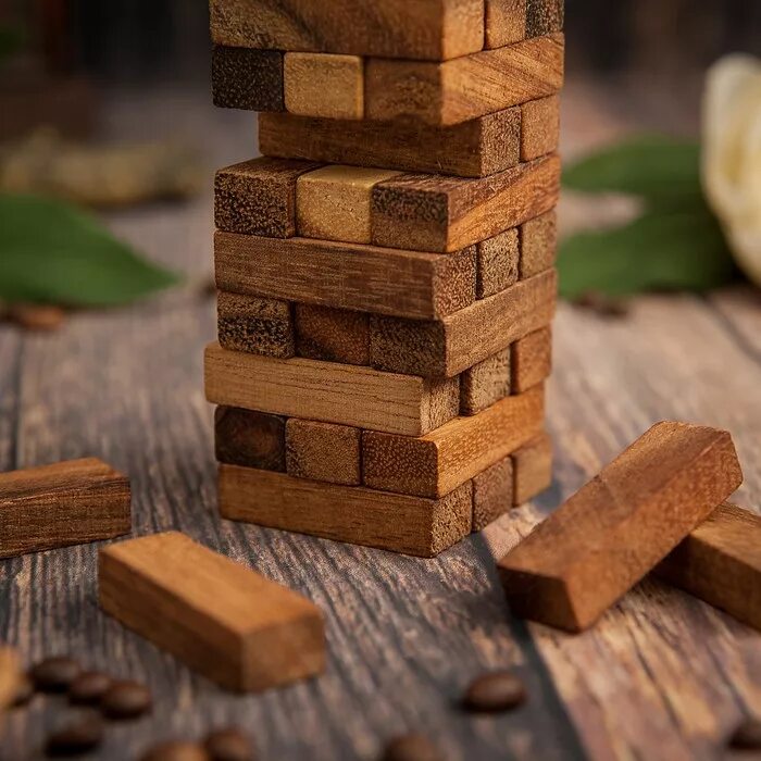 Игра Дженга (Jenga). Джанго башня. Игрушка Джанго деревянная. Игра из деревянных брусочков. Jenga игра