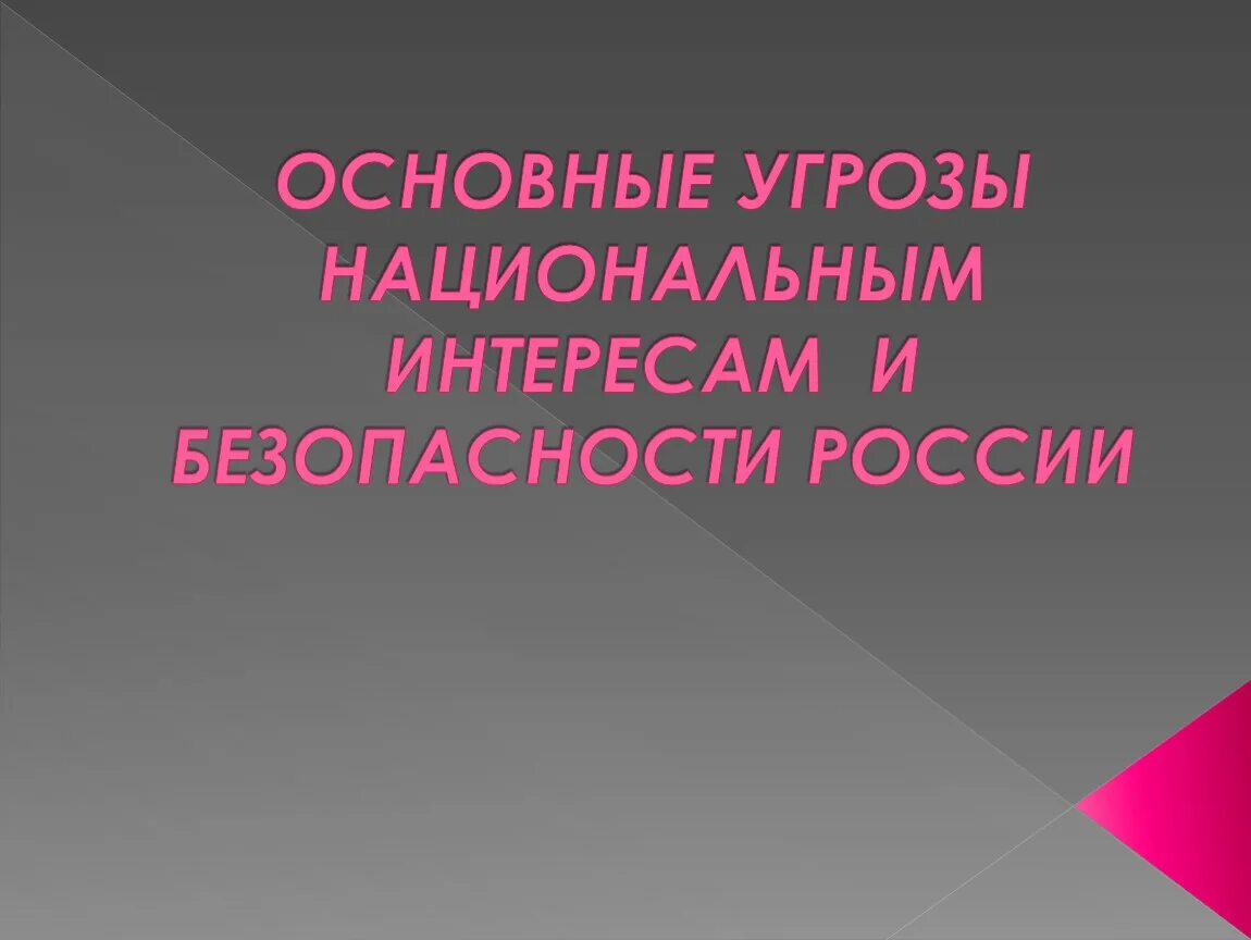 Доклад угроза национальной. Основные угрозы национальным интересам. Основные угрозы национальным интересам и безопасности России. Основные угрозы национальной безопасности России. Фундаментальная угроза интересам России.