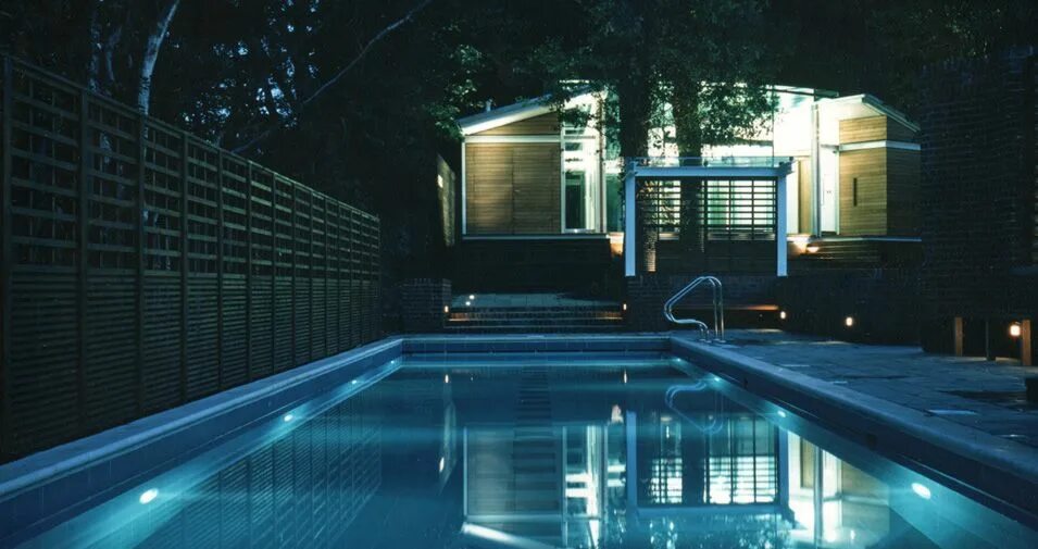 Dark pool. Swimming pool night. dark pools. dark pool aesthetic. dark swimming pool.