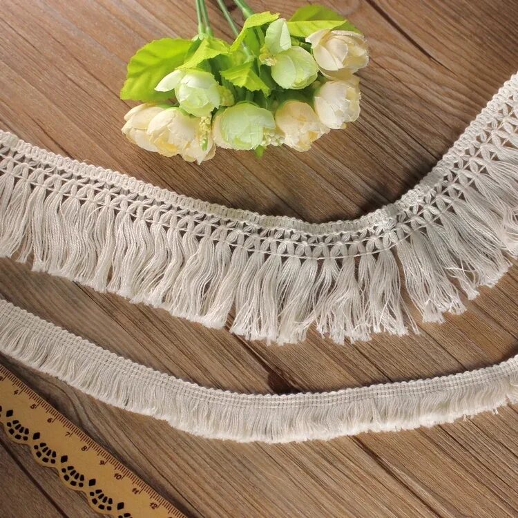 Кружево с кисточками. Хлопковая бахрома. Гипюр с бахромой. Кружево с бахромой. Кружевная тесьма на шторах.