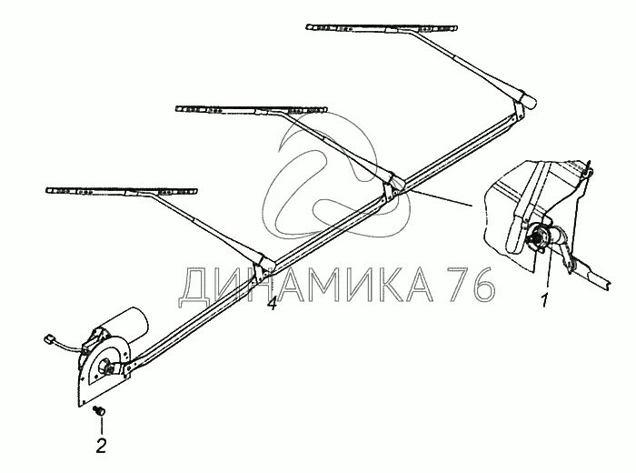 6520-5205001 Установка стеклоочистителя КамАЗ-5308 (Евро 3) (Чертеж № 149: списо