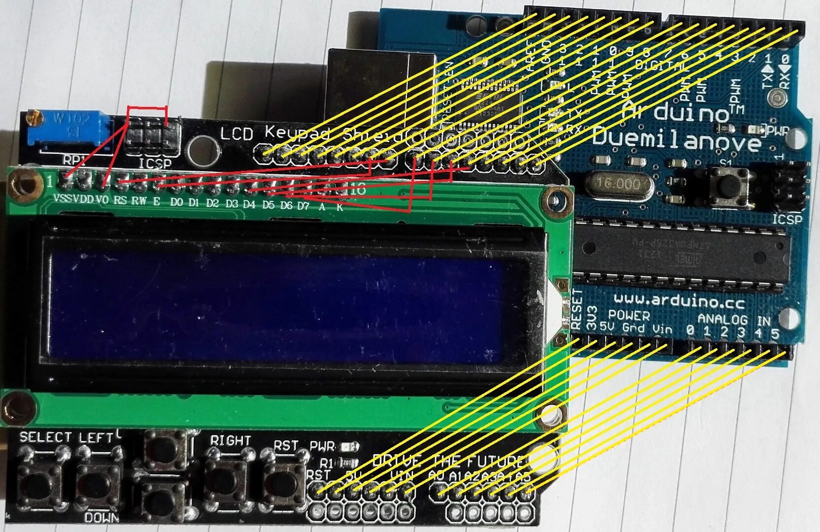 Lcd 1602 shield. D1 robot lcd keypad shield.