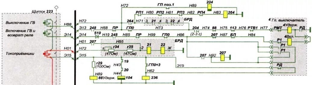 Схема гв вл80с. Включение гв вл80с. Схема включения гв электровоза вл80с. Схема цепей управления гв вл80с. Цепи электровоза вл80с