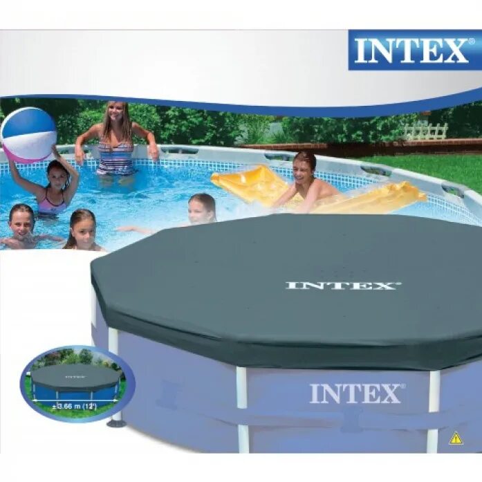 Тент для бассейна интекс. Интекс 28031. 28030 тент интекс. 28030 intex. тент на бассейн интекс 3.66.