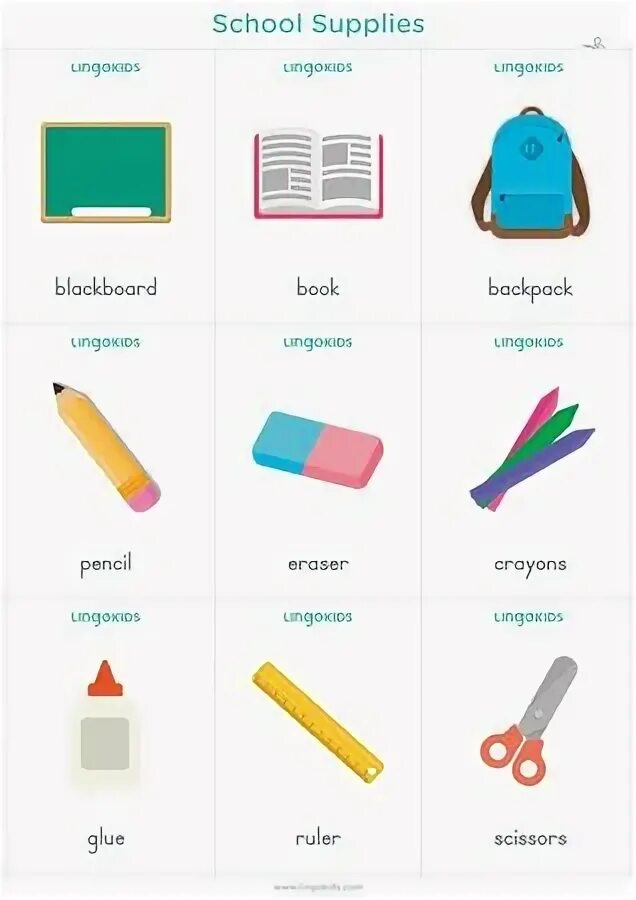 School flashcards. School supplies flashcards for kids. school supplies vocabulary. school supplies flashcards pdf.