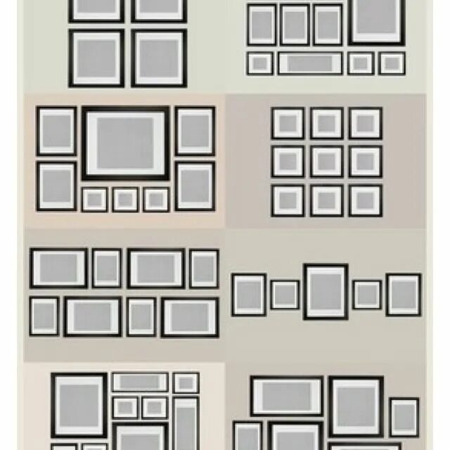 Планограмма молочной продукции схема. Расположение рамок на стене. Расположение картин на стене. Размещение в разных. Расположение рамок на стене схема.