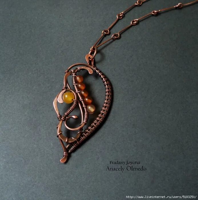 Кулон из медной проволоки. Anacely olmedo украшения. wire wrap украшения. бижутерия из медной проволоки.