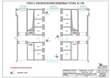 Обозначение лифта на плане