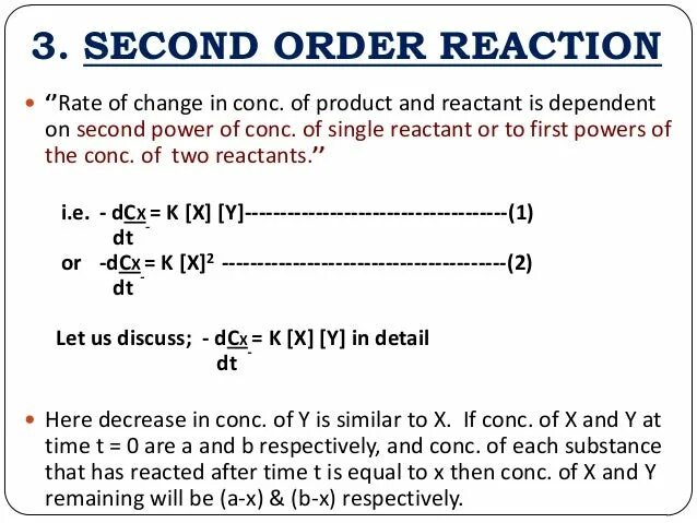 Second order Reaction. Order of Reactivity. Order of Reaction and k Units. Pseudo-second-order sorption rate constant.