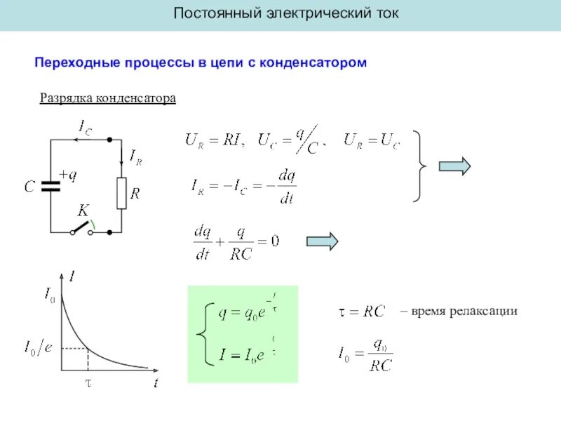 Максимальный ток через конденсатор. Переходные процессы в RC цепях. Заряд конденсатора в цепи постоянного тока. Переходной процесс в RC цепи. R C цепочка переходные процессы.