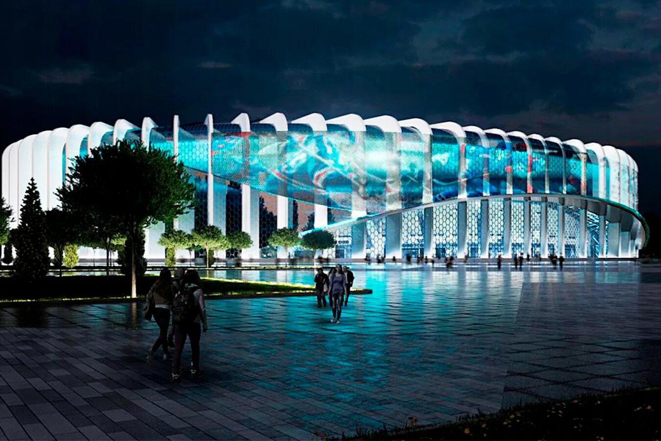 парк около стадиона зенит арена.