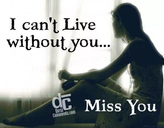 You cant live without me. I can&#039;t live without you. i can not live without you. live without you. i cannot live without you my love.