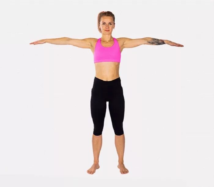 Хатха йога упражнения для начинающих. Упражнения для нижней части рук для женщин. Махи руками. 6 простых упражнений. Приседания с поворотом.