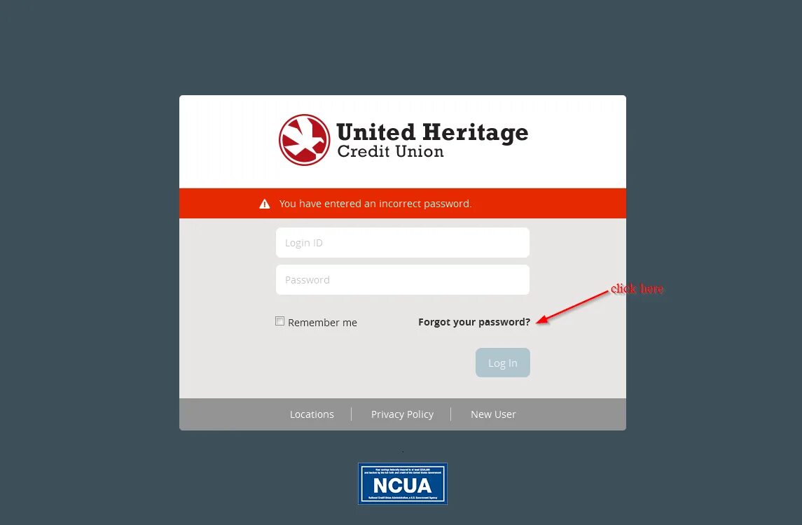 Enter a username. Login details. Incorrect username or password.. Incorrect login or password. Union credit Bank.