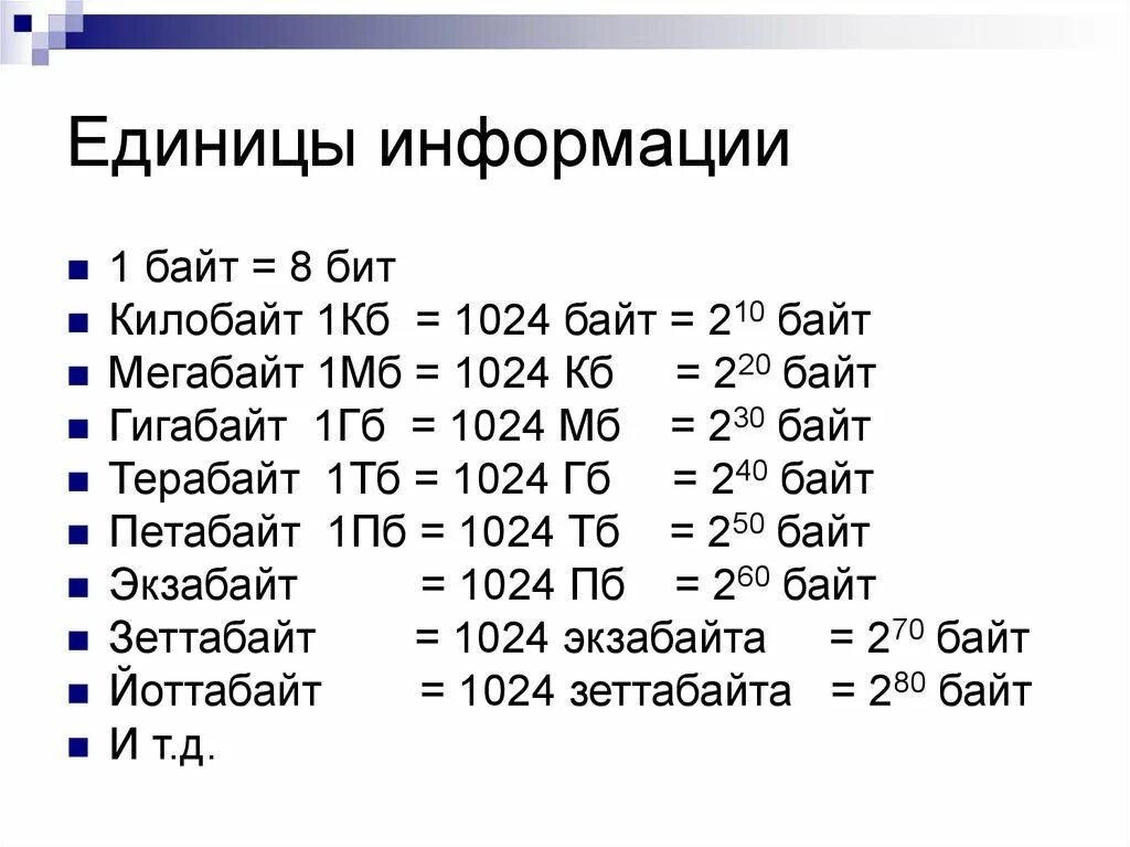 Что больше килобайт или мегабайт для интернета