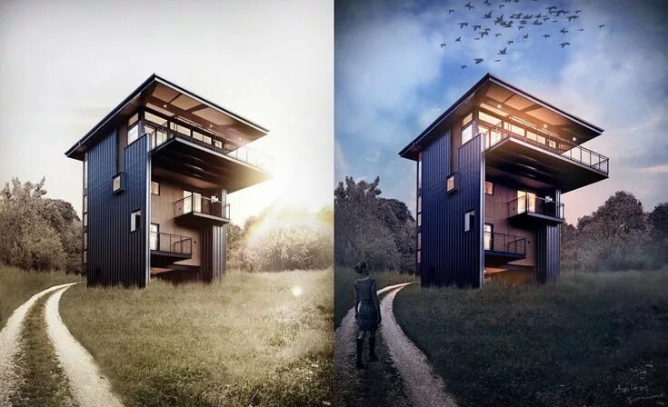 Обработка в Photoshop городского пейзажа Пейзажи, Фотографии, Цветокоррекция