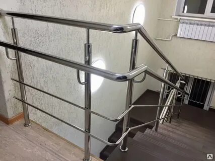 Перила из нержавейки для лестниц фото