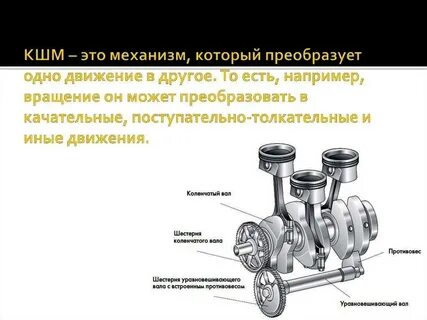 Назначение кривошипно шатунного механизма