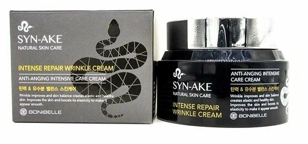 Bonibelle syn-ake intense Repair Wrinkle Cream. Bonibelle syn-ake intense Repair Wrinkle Cream, 80 мл. Крем Bonibelle syn-ake intense Repair Wrinkle Cream, 80мл. Крем антивозрастной с пептидом змеи enough Bonibelle syn-ake intense Repair Wrinkle Cream. Syn ake крем змеиным