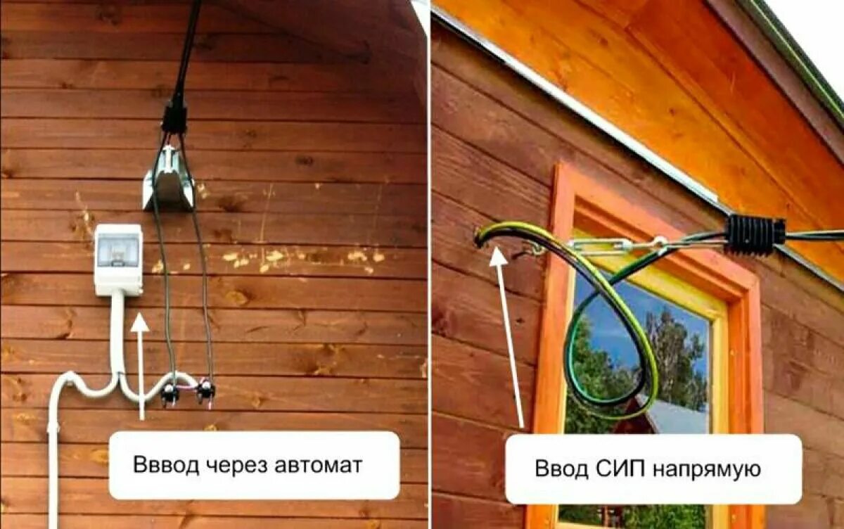 Соединение сип с вводом в дом. Кабель для уличной прокладки по воздуху 220в. кабель на 220 вольт для наружной проводки. подводка электричества к дому. ввод сип в дом.