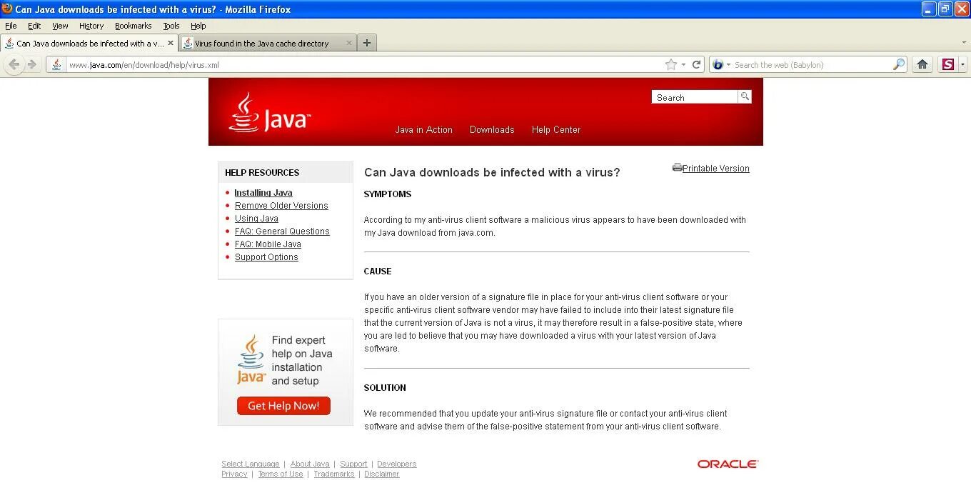 No java installation found