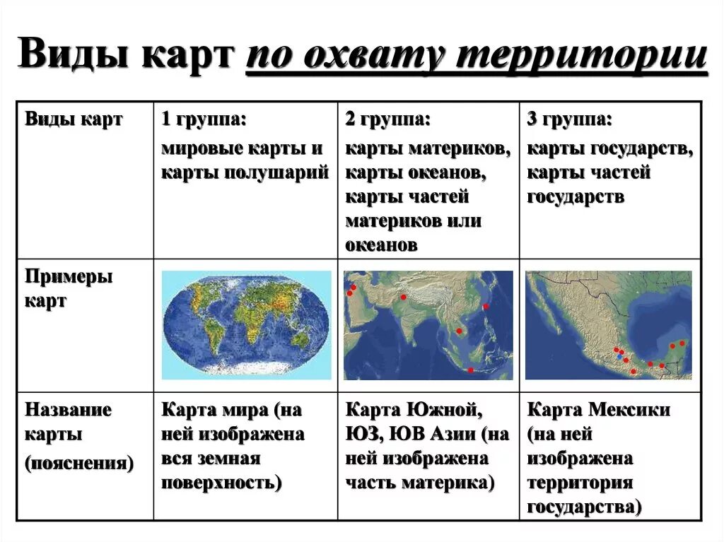 Какие есть карты атласа. Виды карт по охвату территории. Классификация географических карт. Географические карты по охвату территории. Классификация географических карт таблица.