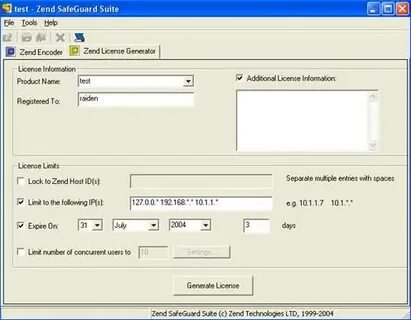 License generator