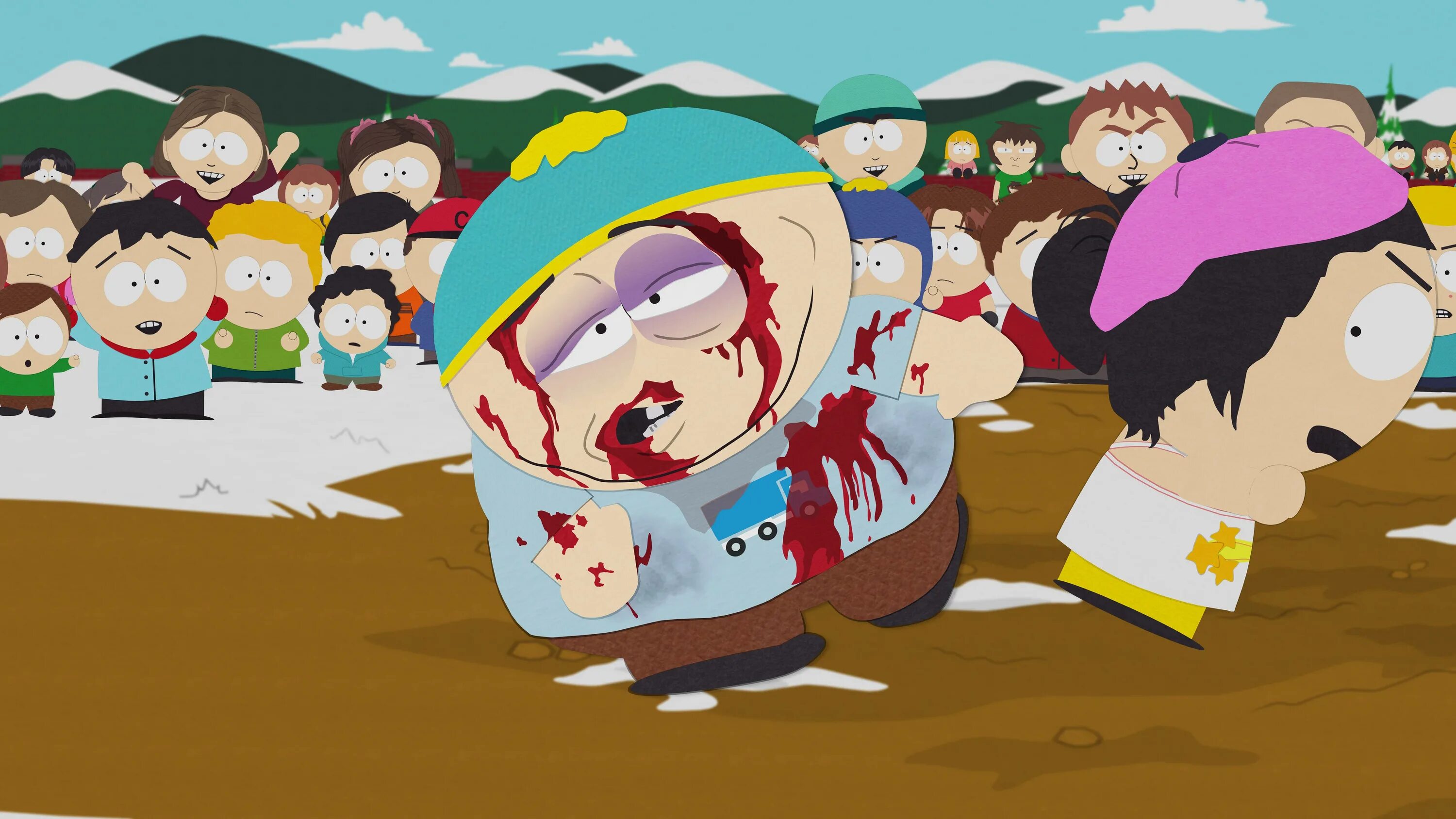 South Park Венди и КАРТМАН. Южный парк Венди против Картмана. Южный парк Венди против Картмана арт. Южный парк драка