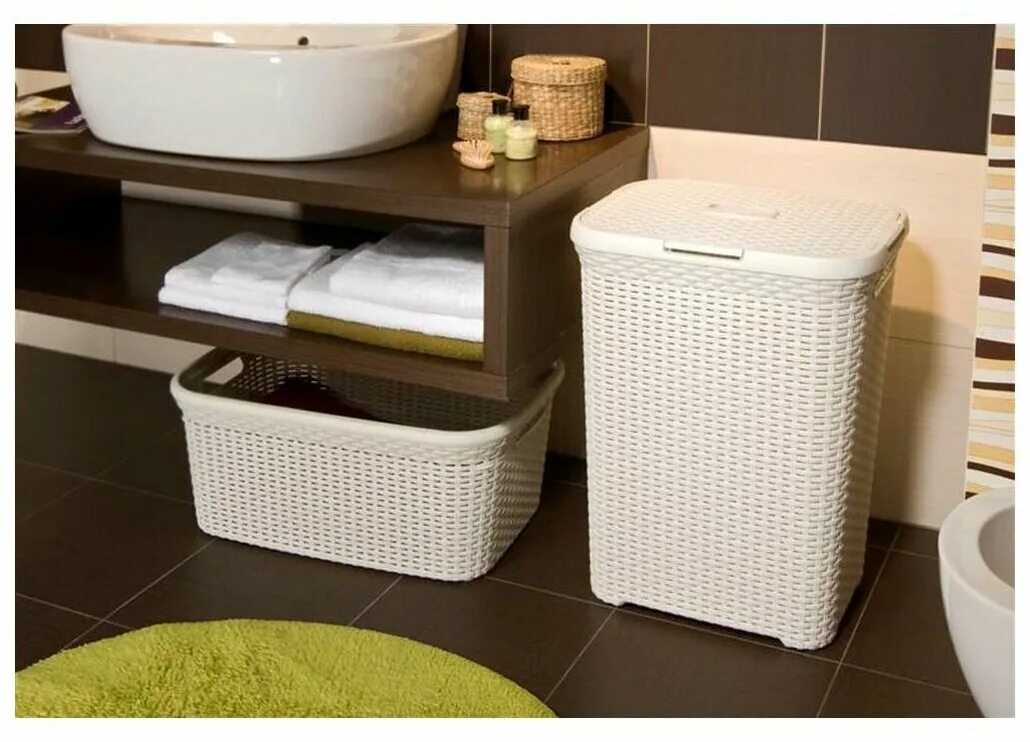 Корзина для белья Econova Eco Style, 46х26.5х61 см - купить по выгодной цене на 