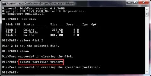Диски через cmd