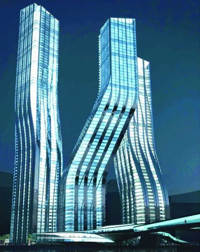 Signature towers. Башни в Дубаях Заха Хадид. Signature Towers Заха Хадид. Заха Хадид архитектура Дубаи. Дубай Хадид Архитектор.