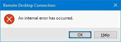 An internal error occurred during
