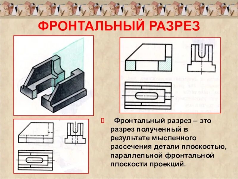 Идти в разрез. Фронтальный разрез. фронтальный разрез в черчении. фронтальный разрез на чертеже. фронтальный разрез детали.